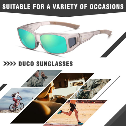 Polarisierte Überbrille UV400 Schutz Transparent Grau Fit-over