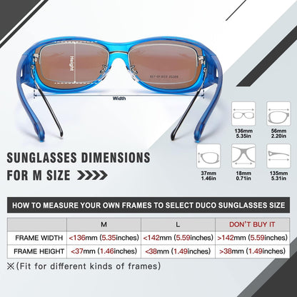 Polarisierte Sonnenbrille UV400 Schutz Transparent Blau Unisex