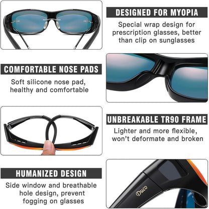 Polarisierte Überbrille mit UV400 Schutz für