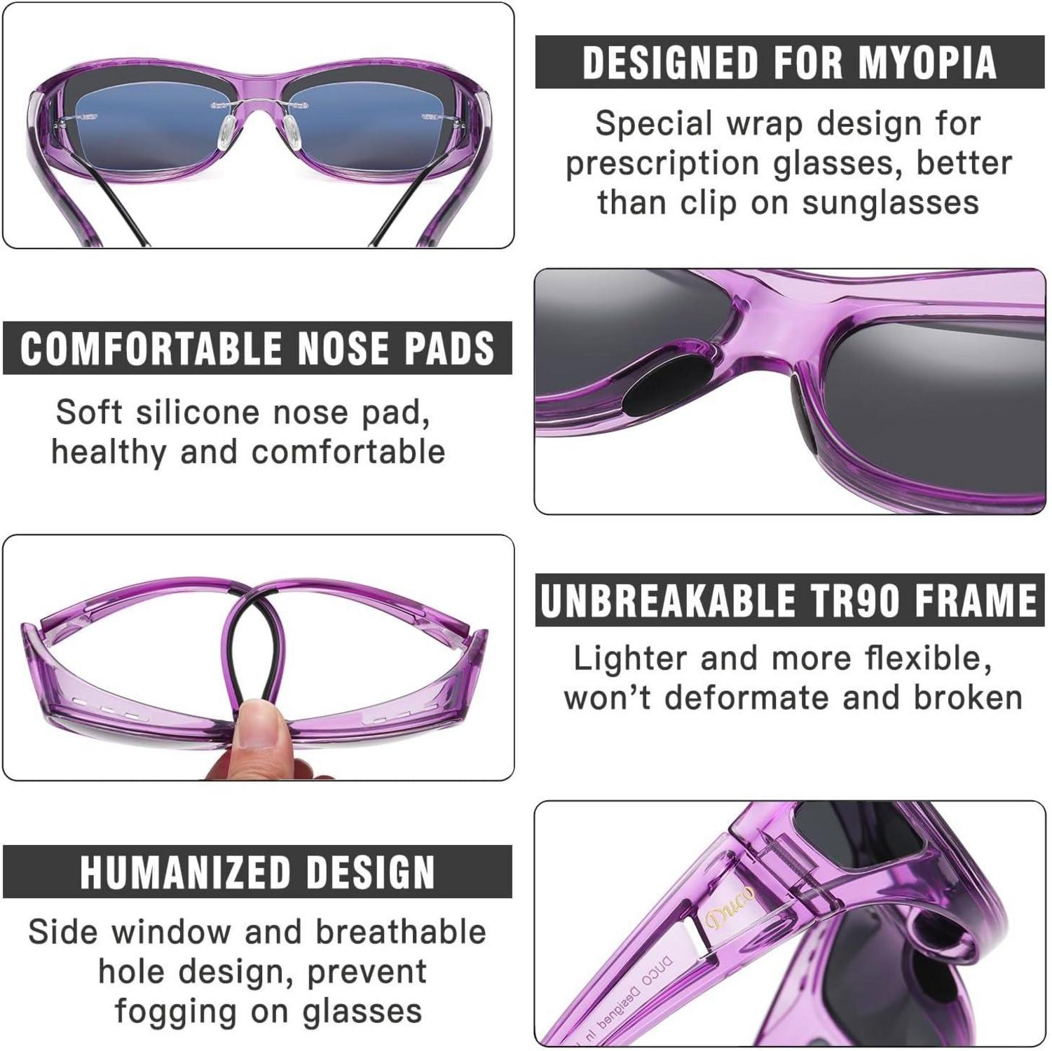 Polarisierte Sonnenbrillen UV400 Schutz Überbrille Brillenträger