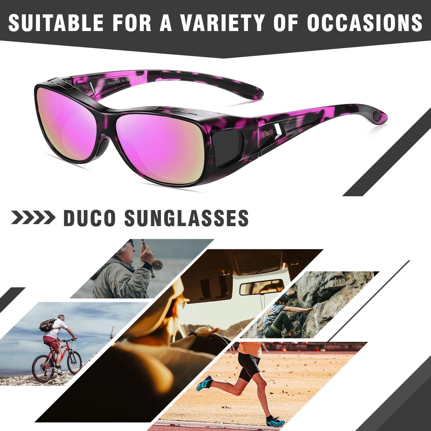 Polarisierte Überbrille UV400 Schutz Sonnenbrille Polbrille Lila/Tortoise