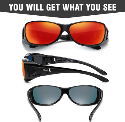 Polarisierte Sonnenbrille Überbrille UV400 Schutz Schwarz