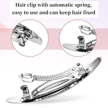 2er Set Metall Haarklammern Damen Automatische Feder Clips