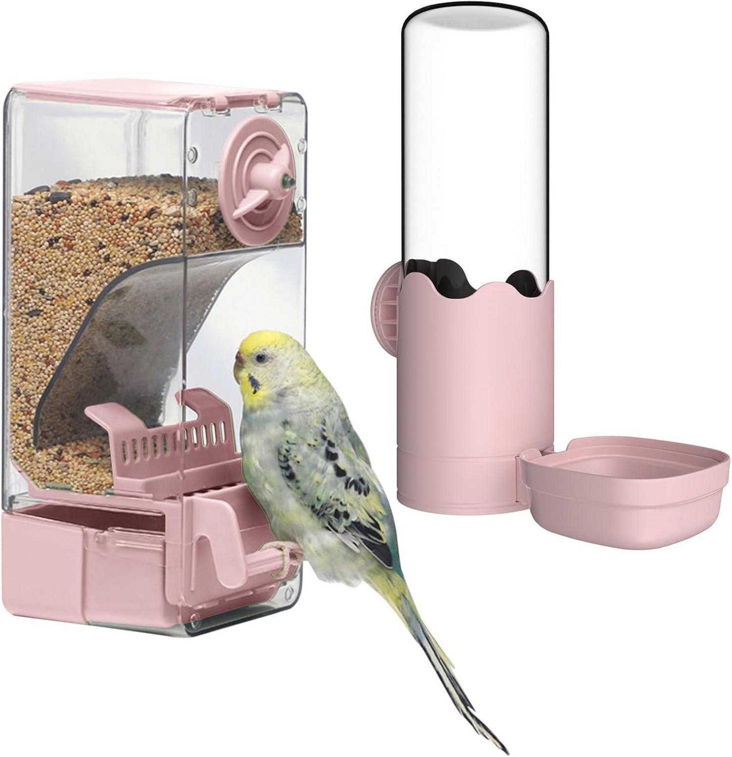 Automatischer Vogelfutterspender mit Wasserspender Set für kleine
