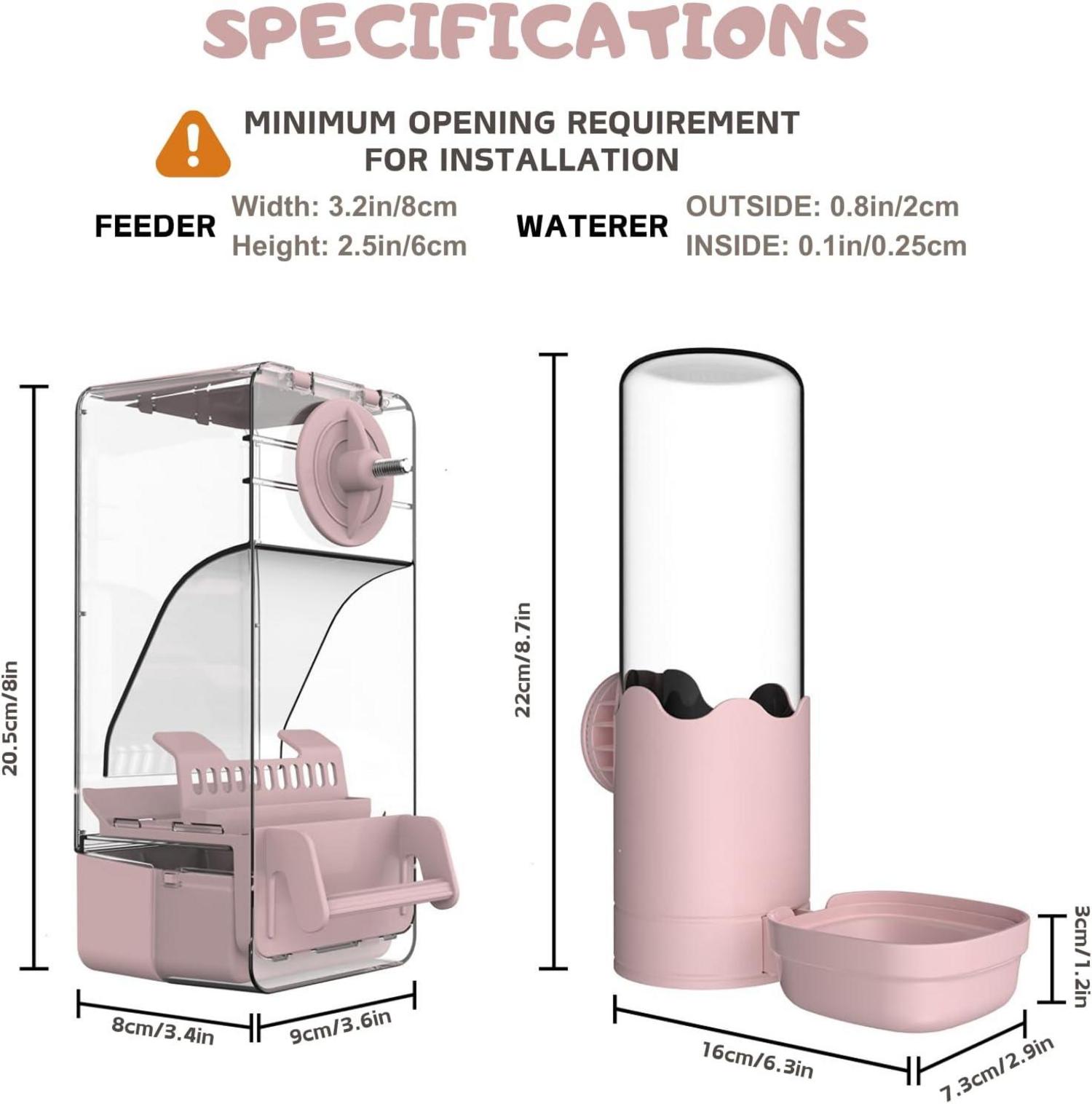 Automatischer Vogelfutterspender Wasserspender Set für