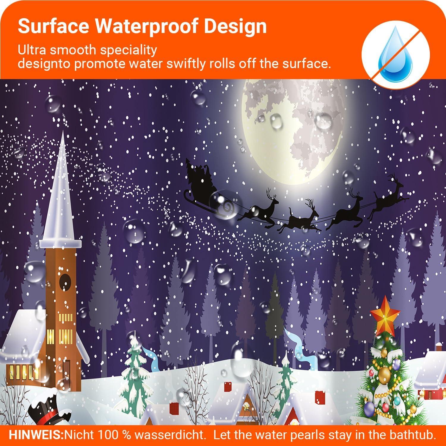 Duschvorhang Weihnachtsstimmung 180x200cm Wasserabweisend