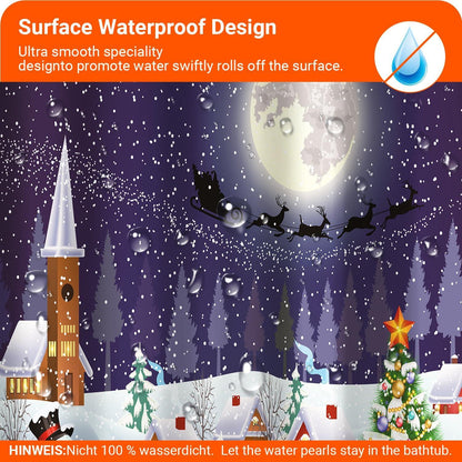 Duschvorhang Weihnachtsstimmung 180x200cm Wasserabweisend