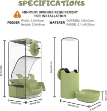 Automatischer Vogelfutterspender Wasserspender Set mit