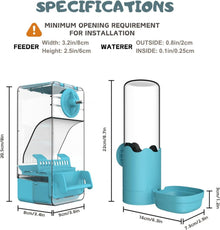 Automatischer Vogelfutterspender Wasserspender Set für