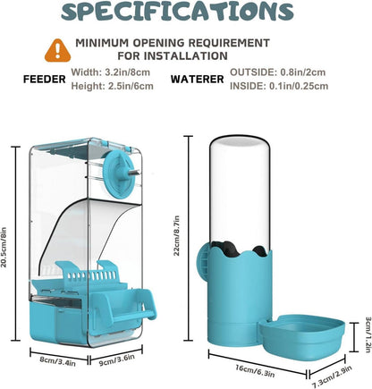 Automatischer Vogelfutterspender Wasserspender Set für