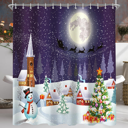 Duschvorhang Weihnachtsstimmung 240x200cm Antischimmel wasserabweisend