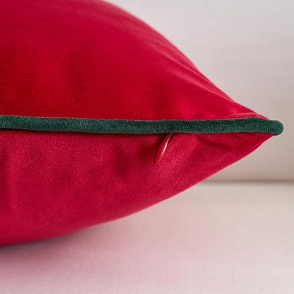 2x Samt Kissenbezug 45x45 cm Rot – Weich & Dekorativ