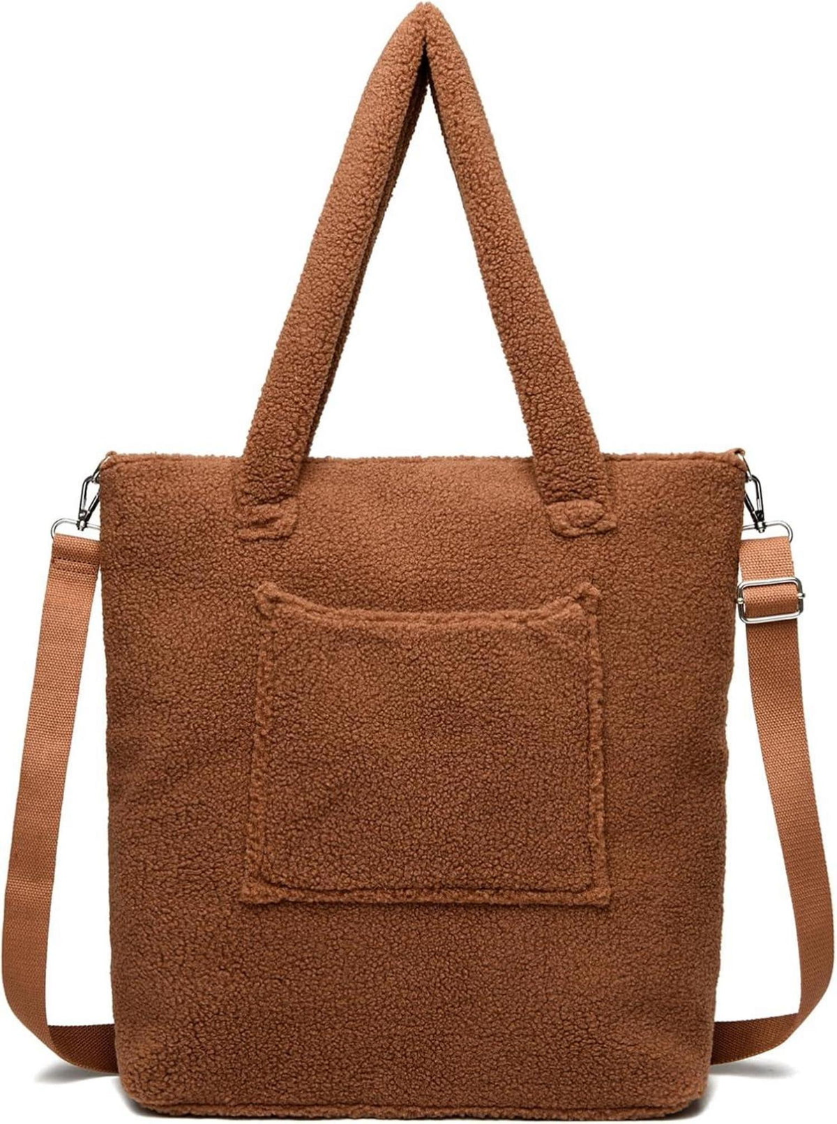Teddyfleece Handtasche Damen Plüsch Schultertasche Umhängetasche