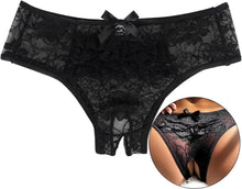 Sexy Spitzen-Tanga Damen Ouvert Dessous Schwarz