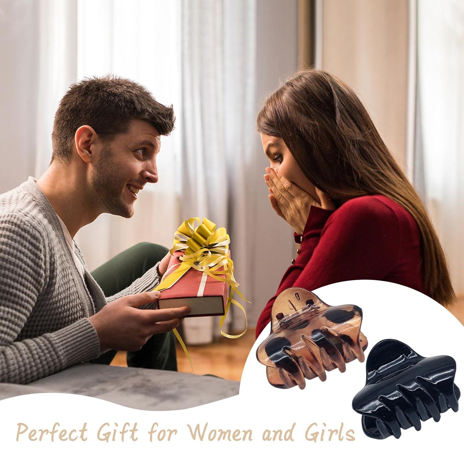 12 Stück Haarklammer Damen Kunststoff Rutschfest 3 cm Schwarz