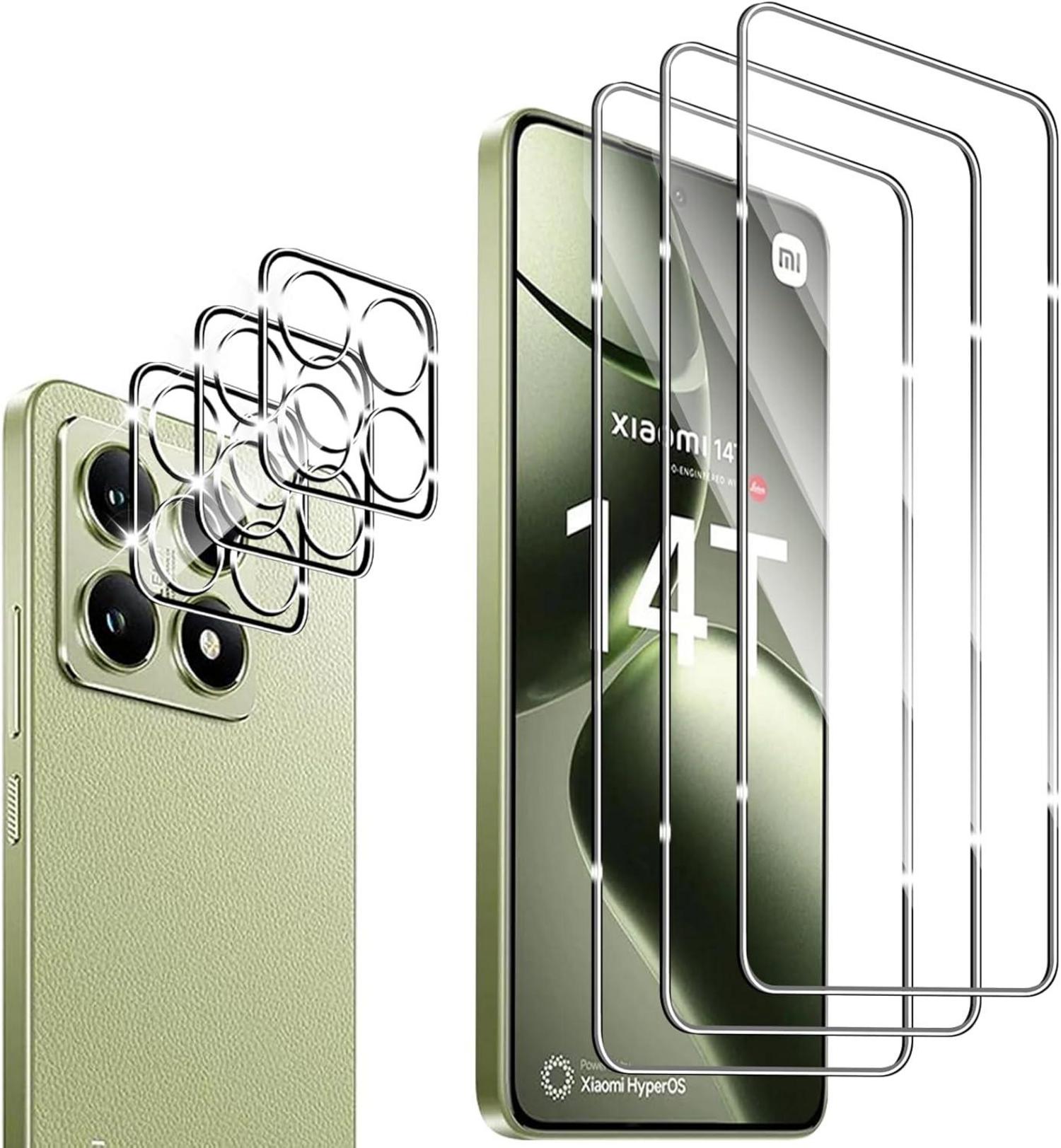 Schutzfolie Xiaomi Mi 14T Panzerglas 2 Stück Anti-Kratzen 9H Härte
