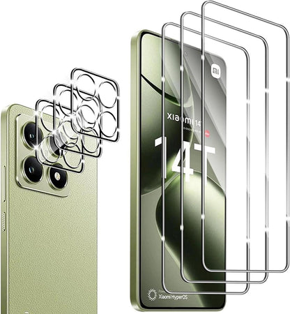Schutzfolie Xiaomi Mi 14T Panzerglas 2 Stück Anti-Kratzen 9H Härte