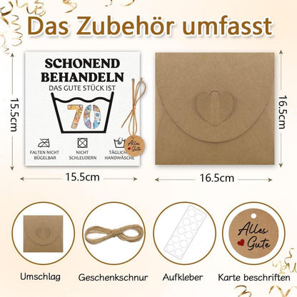 Geburtstagskarte 70 mit Geldgeschenk & Umschlag – Lustig & Kreativ