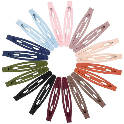 20x Colorful Snap Hairclips Metal Grips Clip Fine Hairstyle