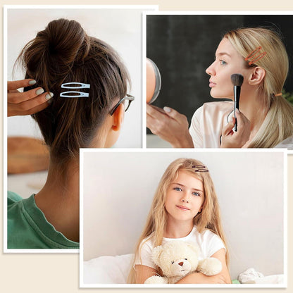 20x Sibba Dünne Haarspangen für Frauen - Anti-Rutsch Snap Barrettes Hairclips