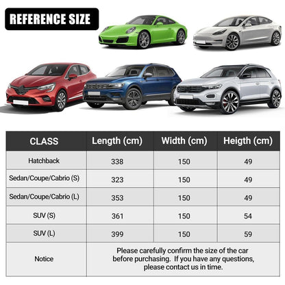 Halbautoabdeckung für Opel Corsa D & Renault Clio – UV-Schutz