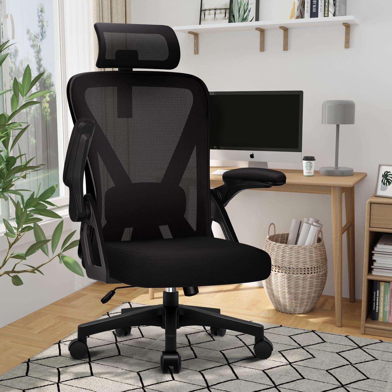 Ergonomischer Bürostuhl mit verstellbarer Kopfstütze und