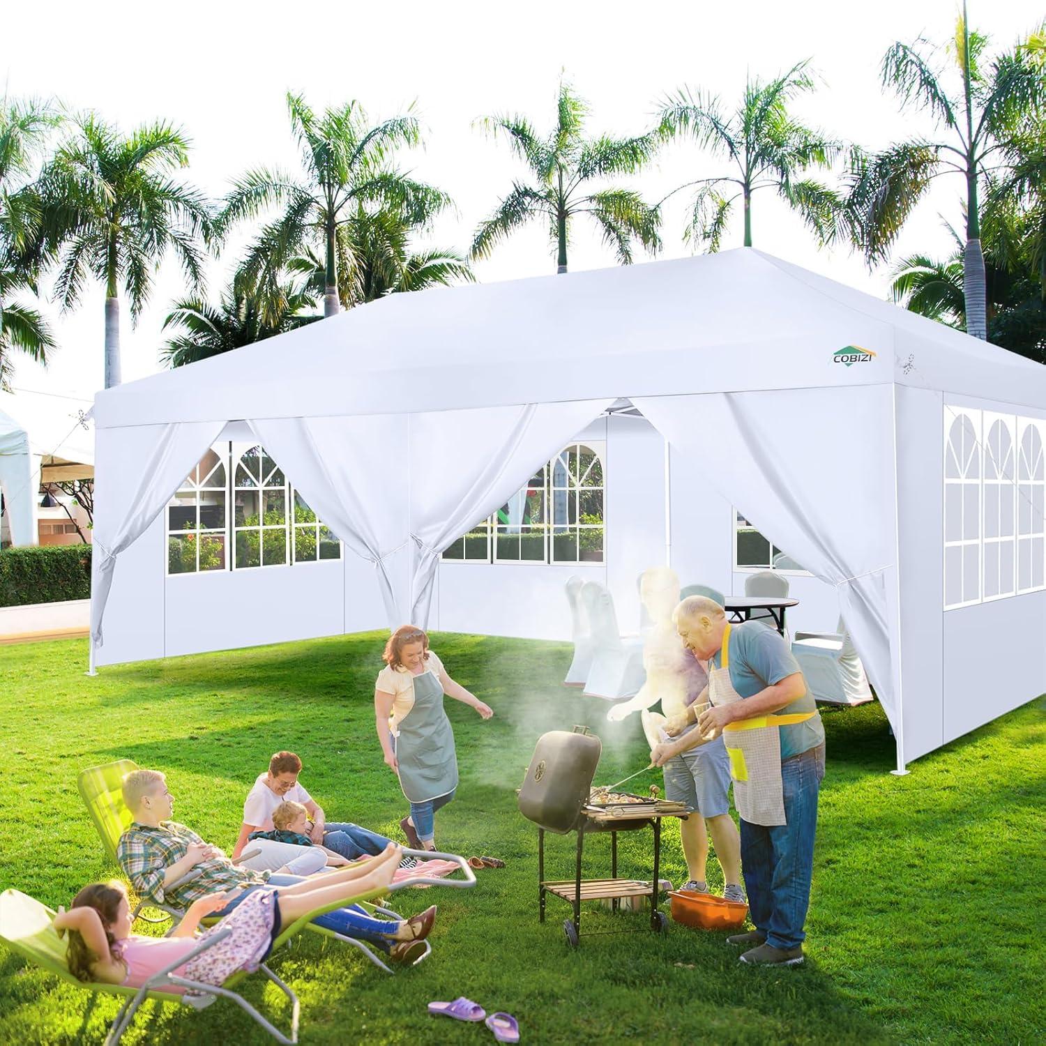 COBIZI Faltpavillon 3x6m Wasserdicht Stabil Partyzelt Gartenpavillon