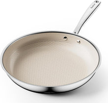 Redchef 28 cm Hybrid Edelstahlpfanne mit Wabenstruktur