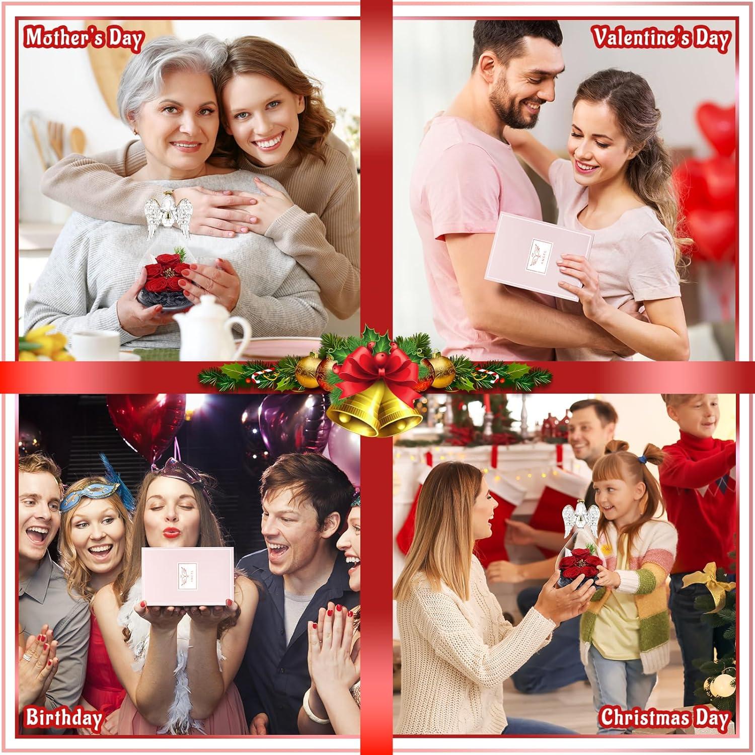 Ewige Rose Engel Geschenkbox 5 Ewige Rose Weihnachten Muttertag Valentinstag