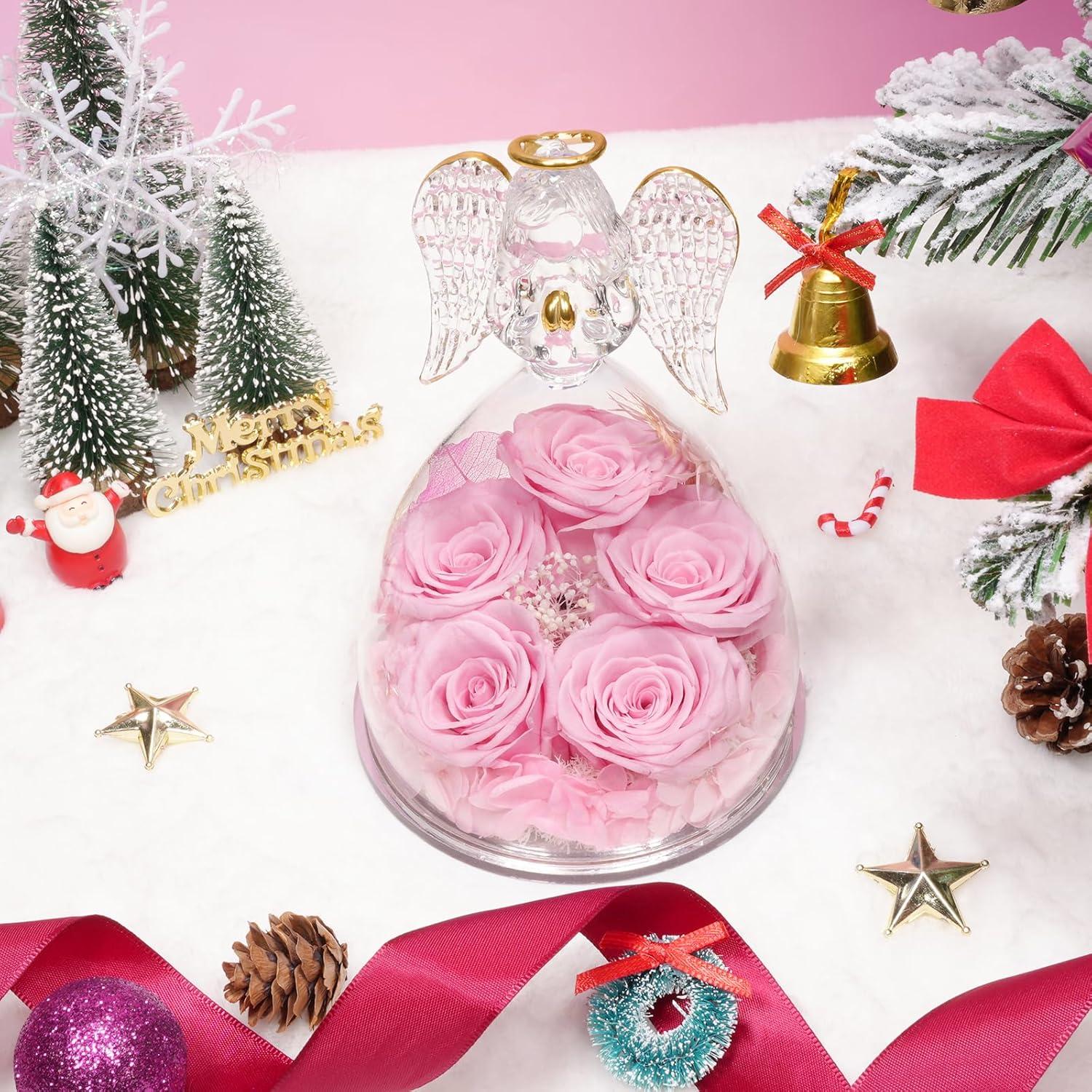 Ewige Rose Engel Geschenk Weihnachten 5 Rosen Engel Figur Muttertag