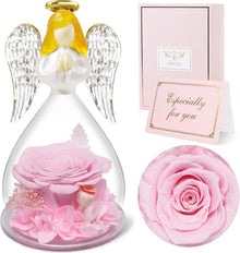 Ewige Rose Engel Figur Geschenkbox für Frauen, Muttertag, Weihnachten