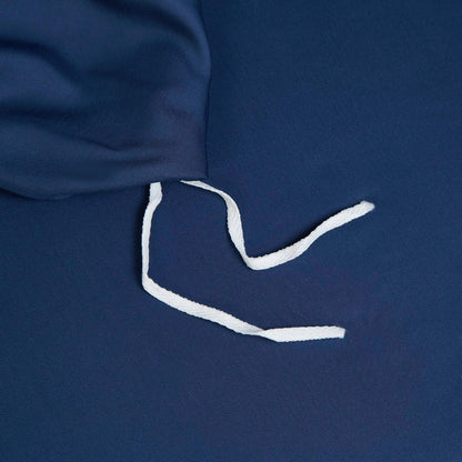 Bambus Bettwäsche Set 135x200cm Blau – 4-teilig, Atmungsaktiv & Kühlend