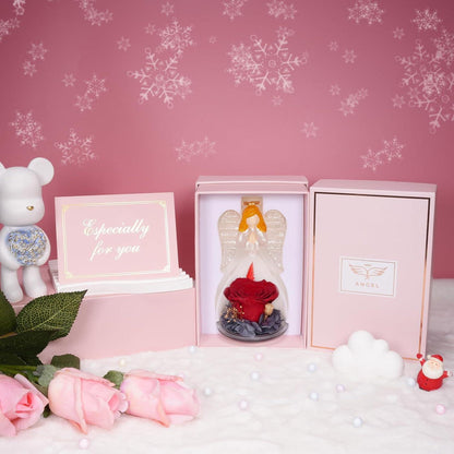 Ewige Rose Engel Glas Dome Geschenkbox Weihnachten Muttertag