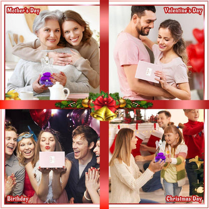 Ewige Rose Engel Geschenk 3 im Glas für Weihnachten Muttertag