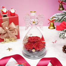 Ewige Rose Engel Geschenkbox 3 Rosen Glas Weihnachten