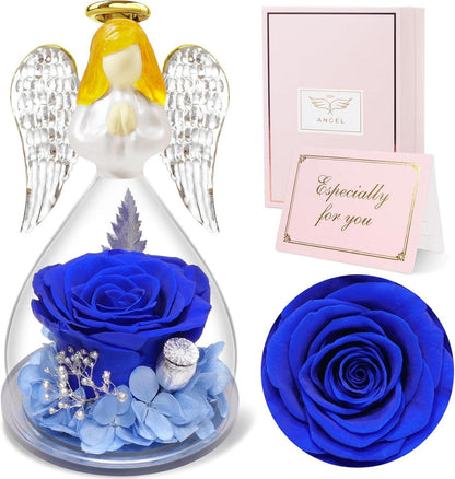 Ewige Rose Engel Geschenkbox mit Glasdom, Geschenke für Frauen
