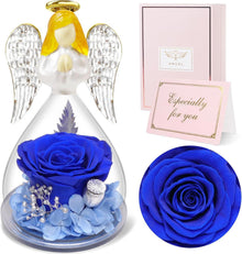 Ewige Rose Engel Geschenkbox mit Glasdom, Geschenke für Frauen