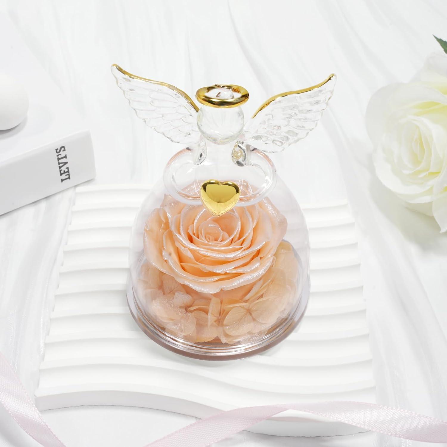 Ewige Rose Engel Figur Geschenkbox Hochwertige Handarbeit
