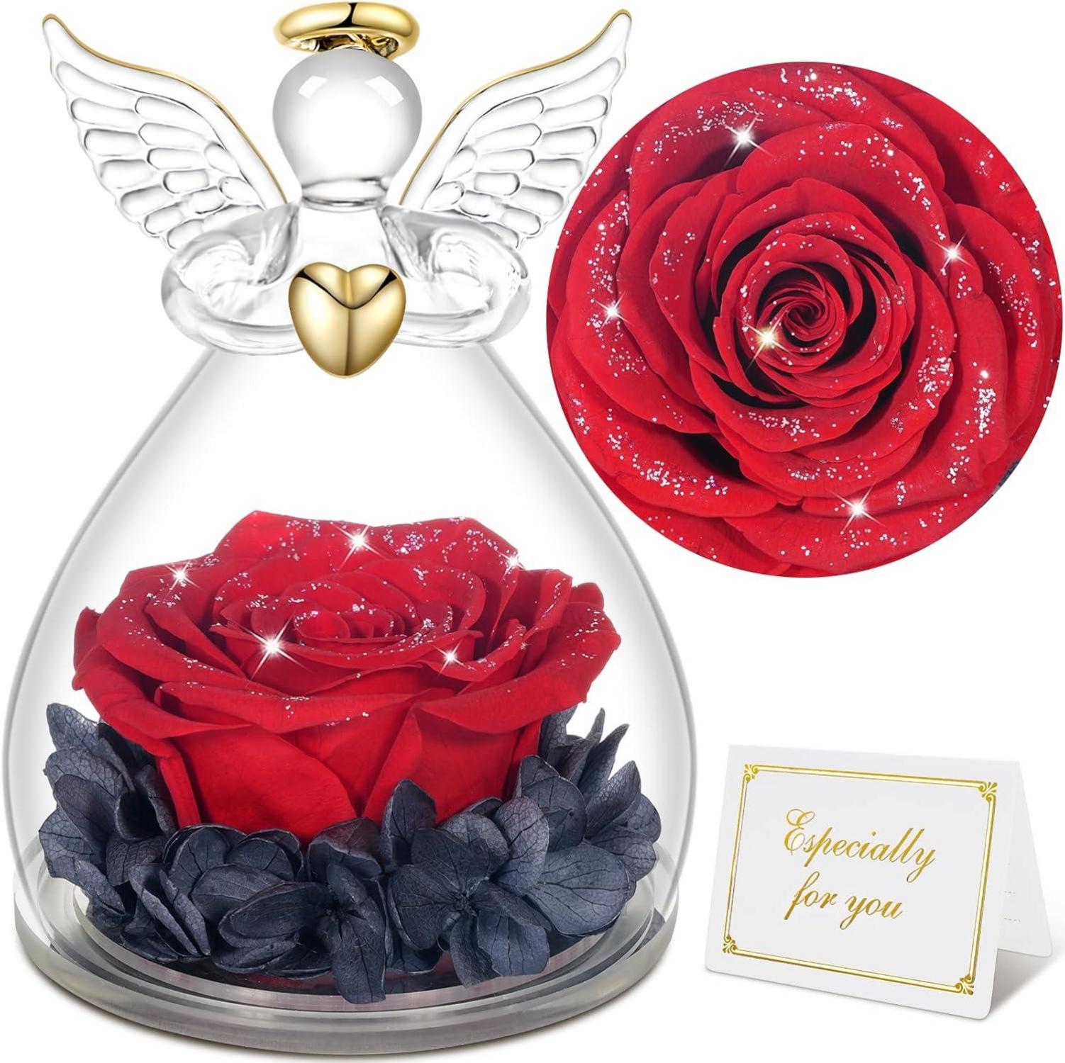 Ewige Rose Engel Geschenkbox Weihnachten Valentinstag