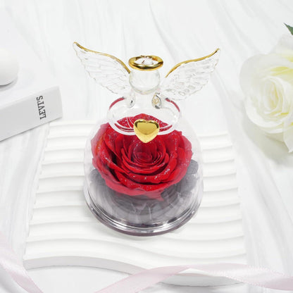 Ewige Rose Engel Figur Geschenkbox Weihnachten Valentinstag