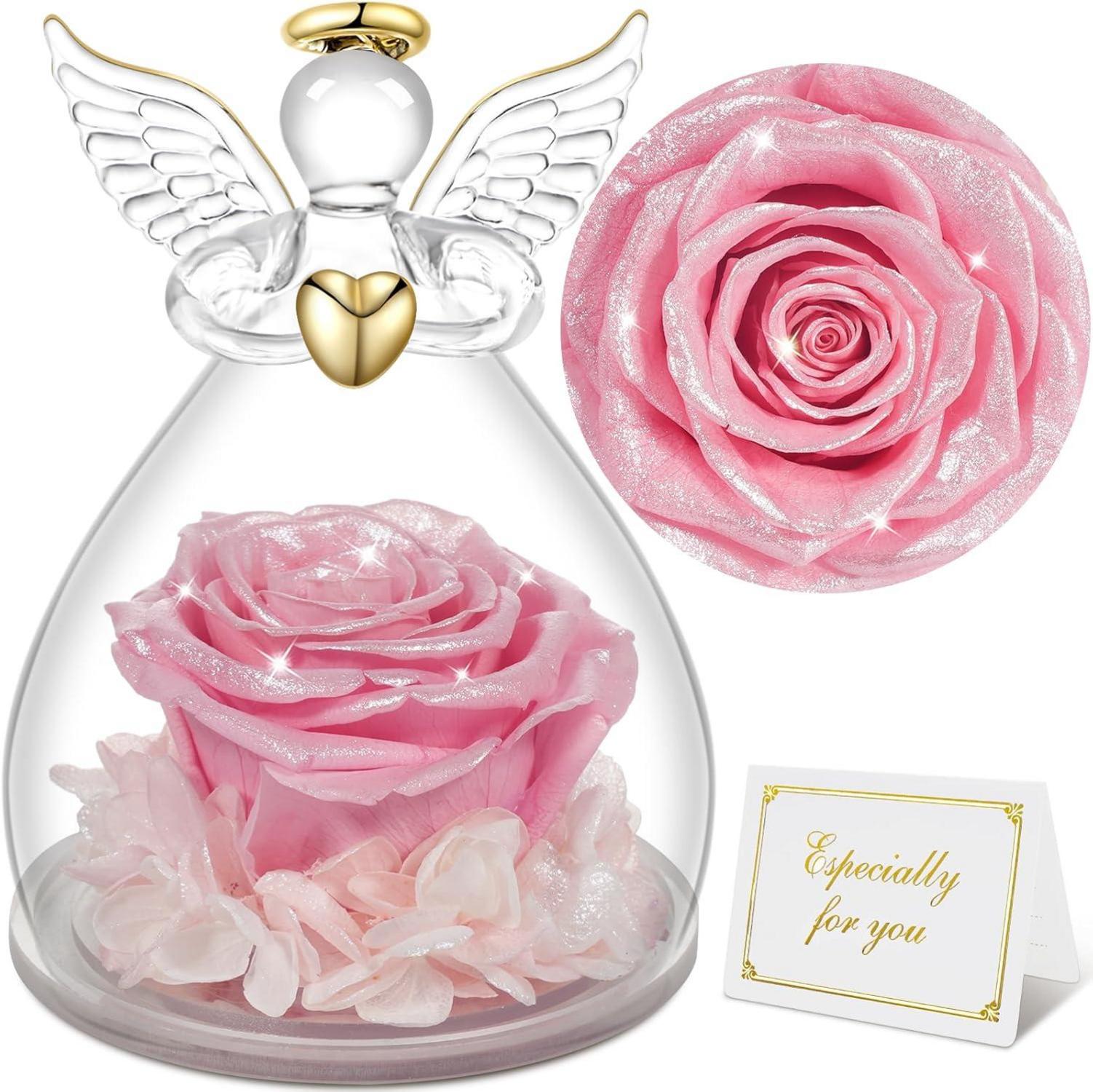 Ewige Rose Engel Figur Geschenkbox Weihnachten Frauen Mama Oma