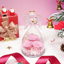 Ewige Rose Engel Geschenkbox 3 Rosen im Glas Valentinstag