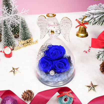 Ewige Rose Engel Geschenke für Frauen Blau Weihnachten Valentine'Oma