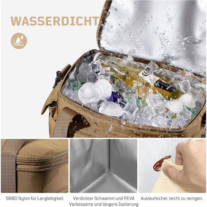Erweiterbare Lunch-Tasche Coyote Braun – 18-26L, Auslaufsicher & Isoliert
