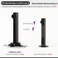 Ampelschirm Quadratisch 365x365cm Sonnenschirm mit