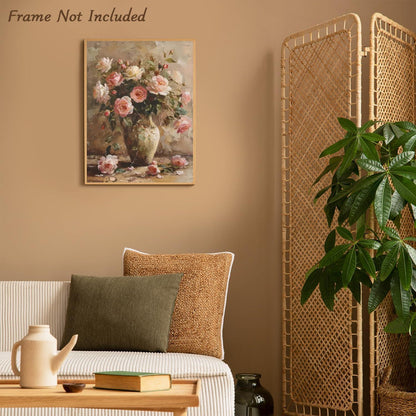 Vintage Blumen Leinwandbild Französisch Land Dekor 30x40cmSEO