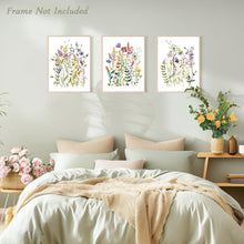 Dazzlewall Aquarell Blumen Leinwandbilder Set 30x40 cm - 3