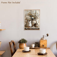 Rustikales Gänseblümchen Wandbild Vintage Leinwand 30x40cm