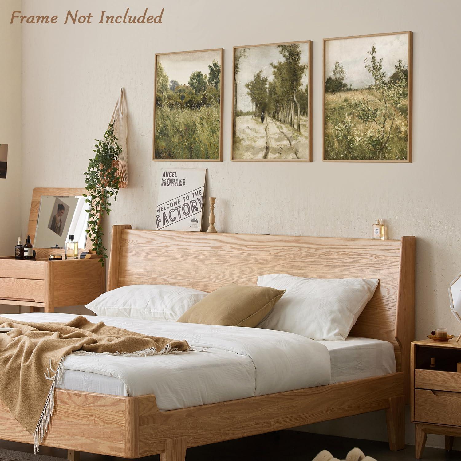 Dazzlewall Vintage Landschaft Wandbilder Bauernhaus Dekor 30x40cm 3er