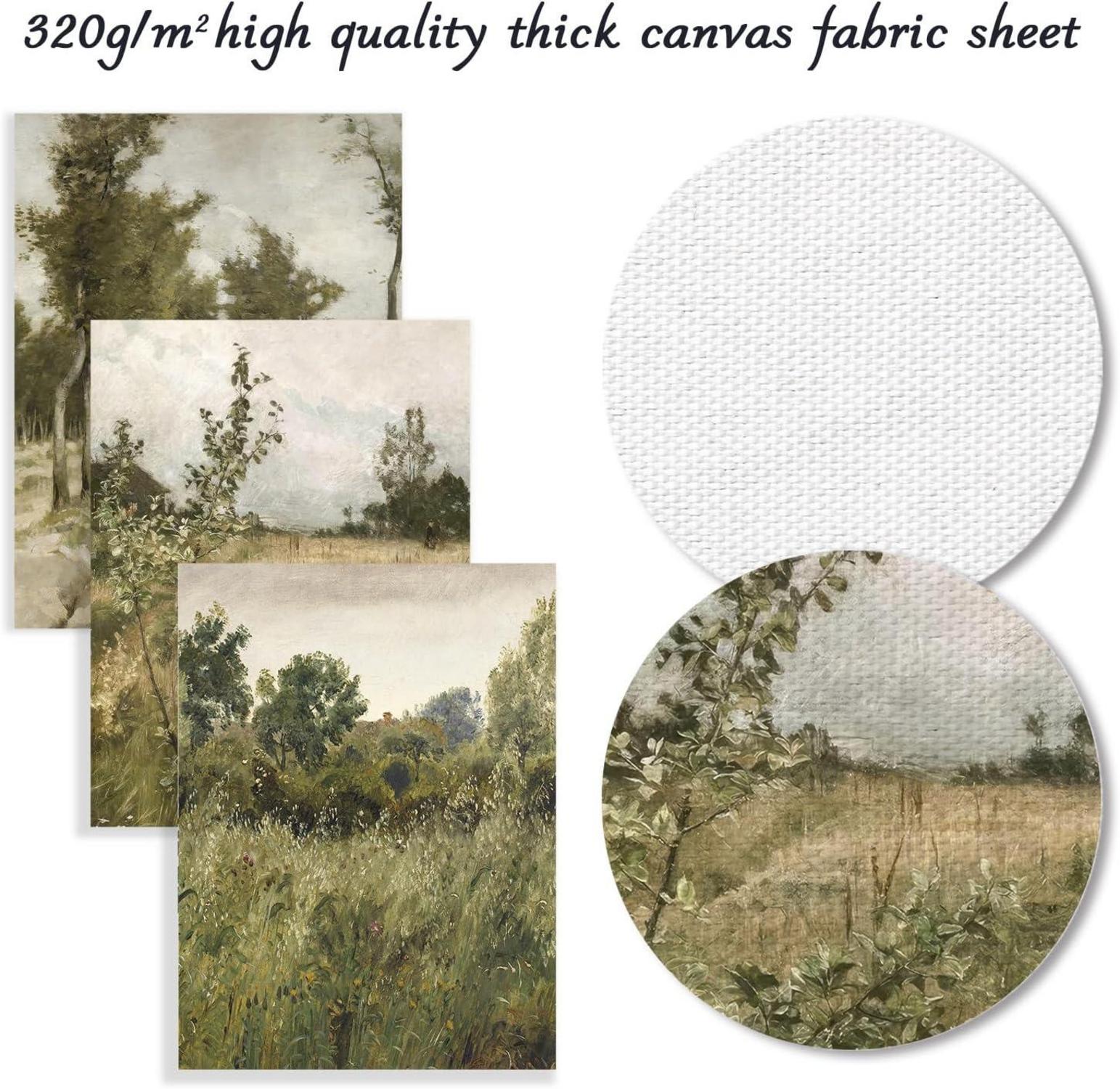 Dazzlewall Vintage Rustikale Landschaft Wandbilder 3er-Set 30x40cm Ungerahmt